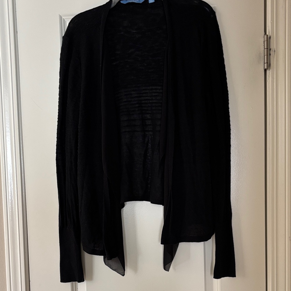 Simply Vera Vera Wang Black Open Cardigan